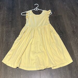 Hanna Andersson Yellow Flutter Sleeve Sundress